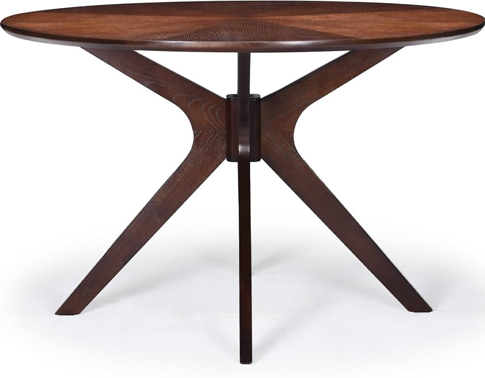 Soohow 47.2''Round Dining Table Dining Room Table Seats Up to 4-6 People,Kitchen Table Wood Dinin... | Amazon (US)