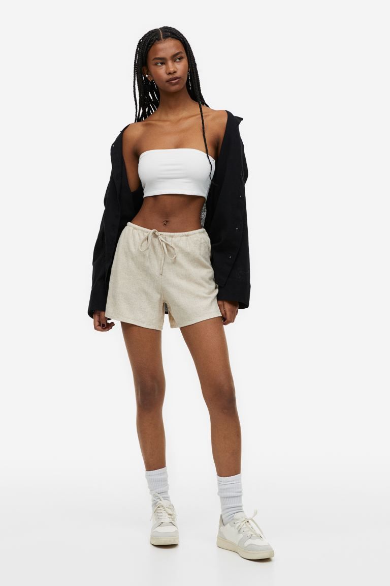 Linen-blend Pull-on Shorts | H&M (US + CA)