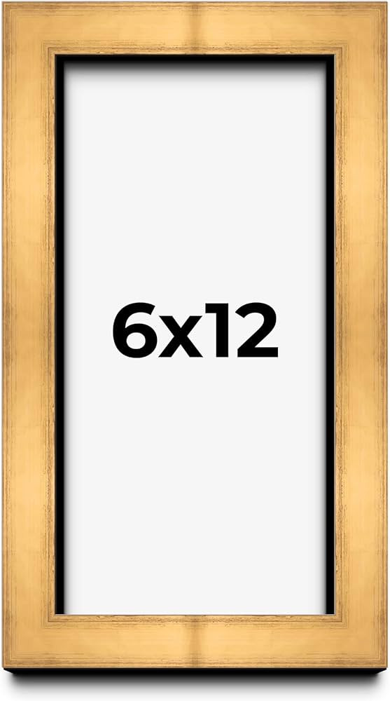 6x12 Shadow Box Gold Scuffed Siena Display Frame | 1.5 Inch Deep | 1.125 Inch Moulding Width | In... | Amazon (US)