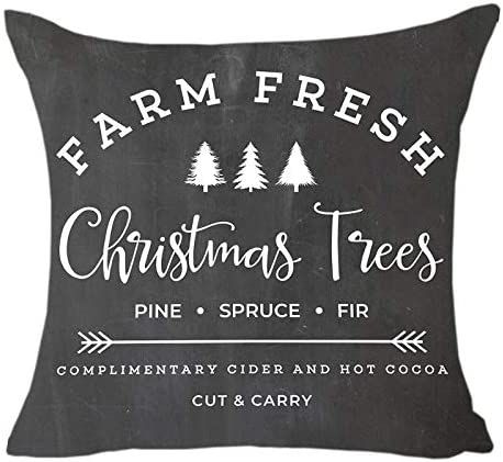 MFGNEH Farm Fresh Christmas Trees Throw Pillow Covers Christmas Decor Cushion Cover 18 x 18 Inch ... | Amazon (US)