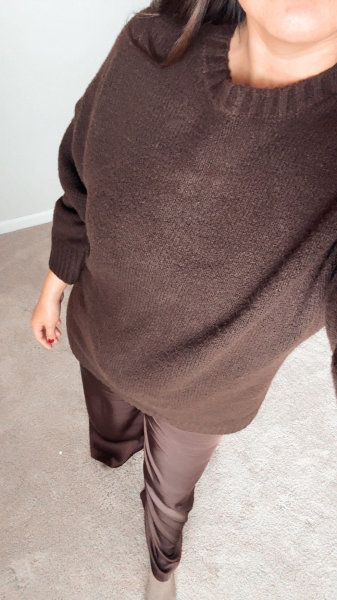 Perfect brown set. Silky and cozy 🍂 

#LTKWorkwear #LTKSeasonal #LTKFindsUnder100