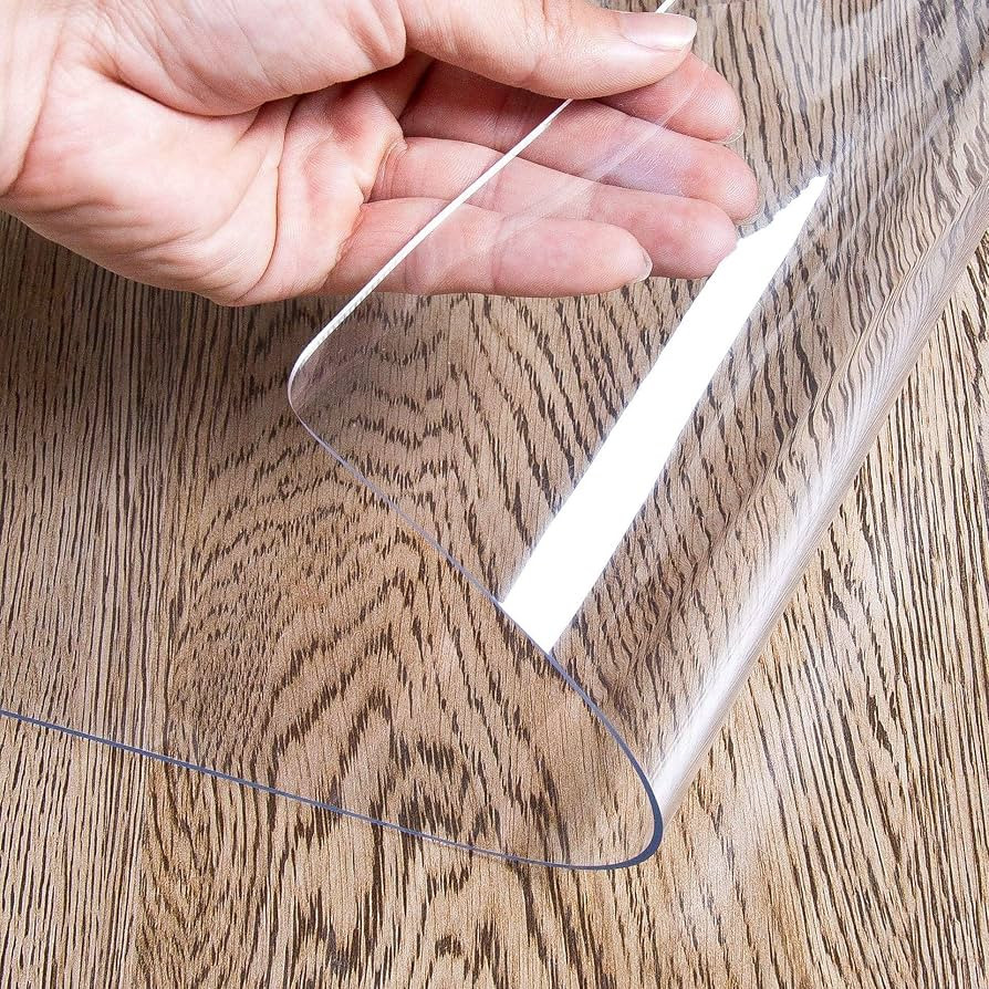 OstepDecor Clear Table Cover Protector 36 x 60 Inch, 1.5mm Thick Plastic Table Cover, Dining Tabl... | Amazon (US)