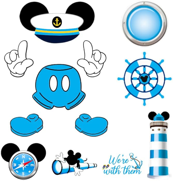 12 Pcs Cruise Door Magnet, Captain Mouse Cruise Door Decorations,Summer Life Funny Mouse Ears Mag... | Amazon (US)