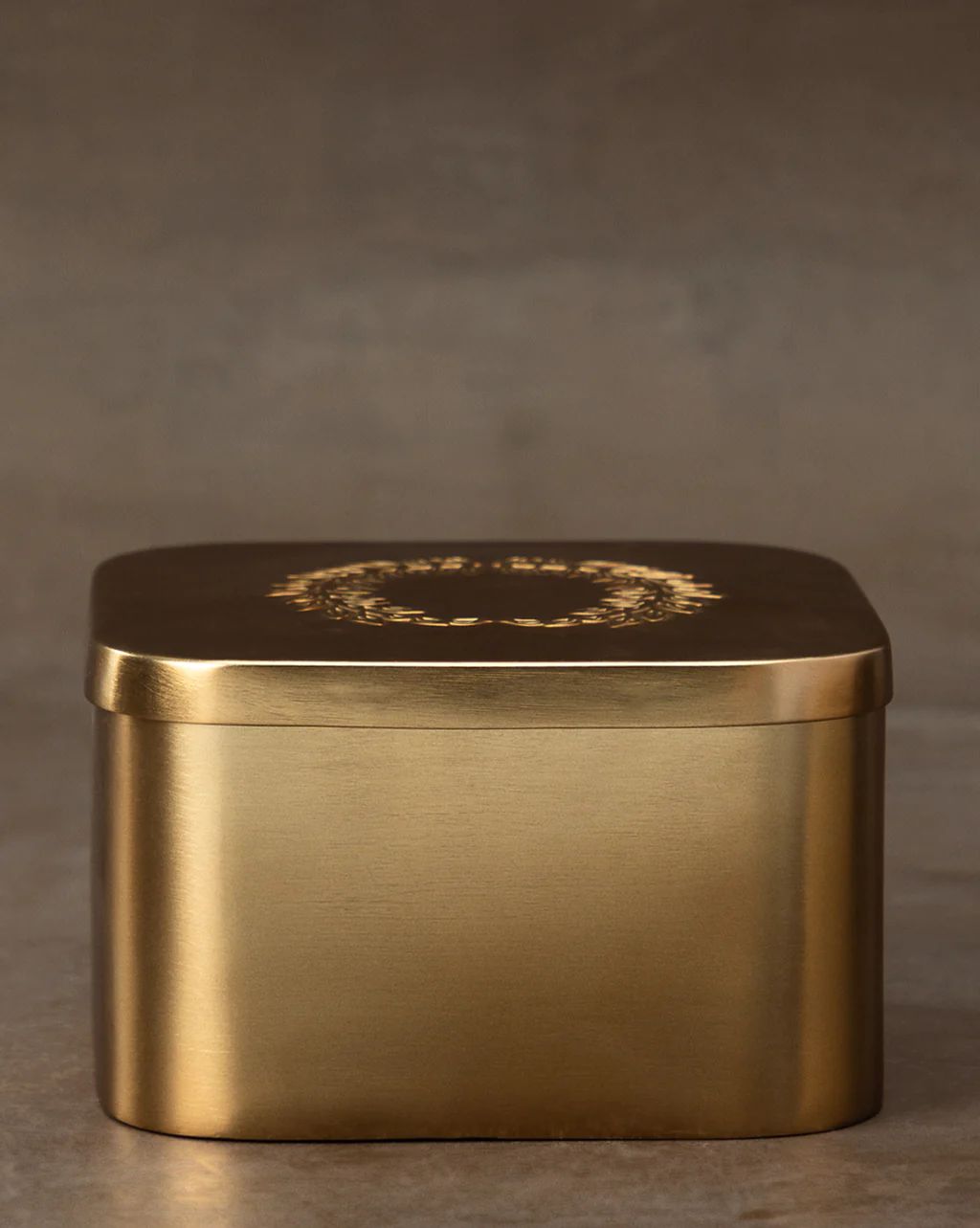 Brass Box with Embossed Wreath | McGee & Co.