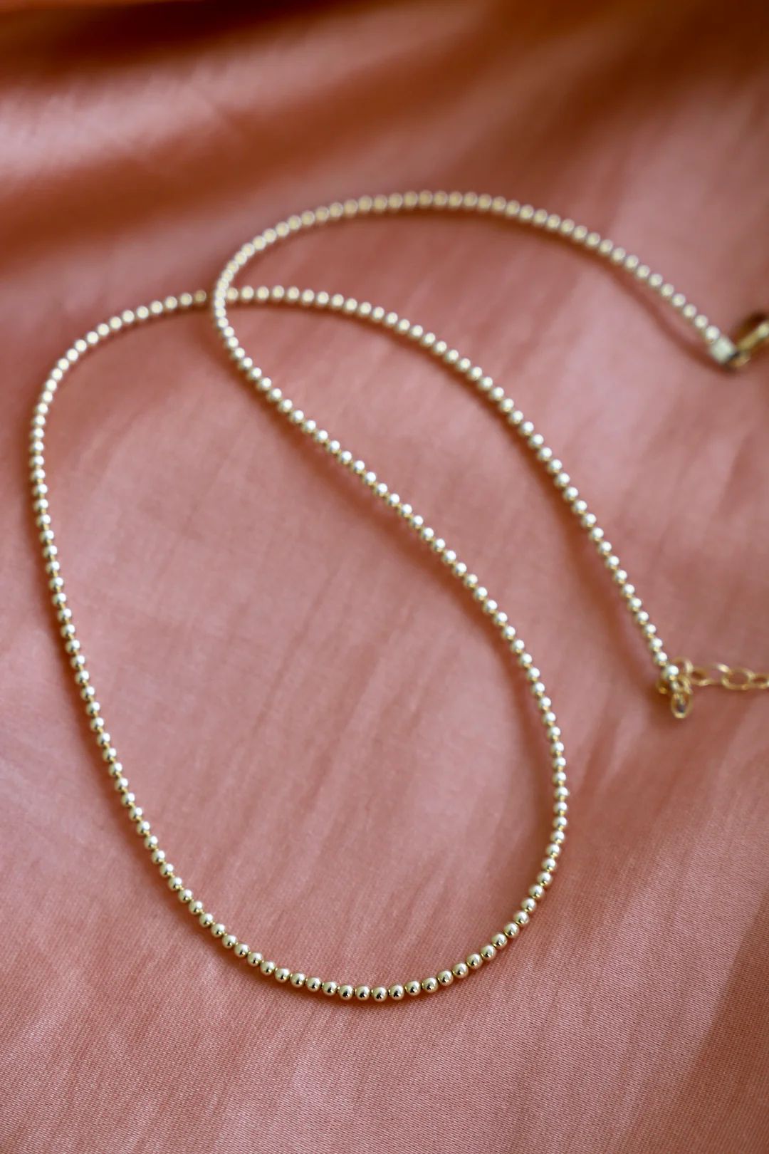 GOLD FILLED BEADED CHAIN | Katie Waltman Jewelry