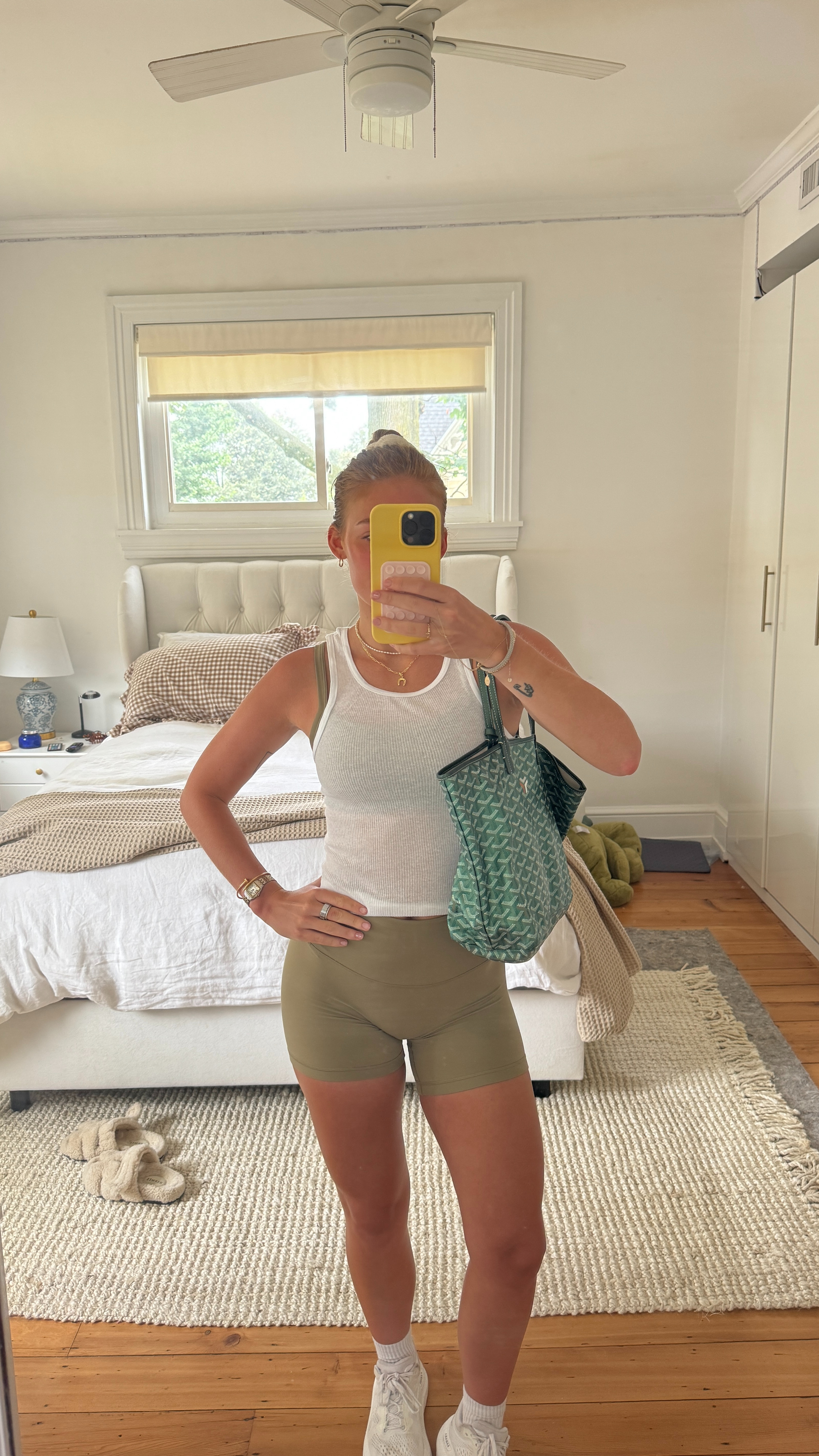 size small in both tank and shorts, size medium tank 

 