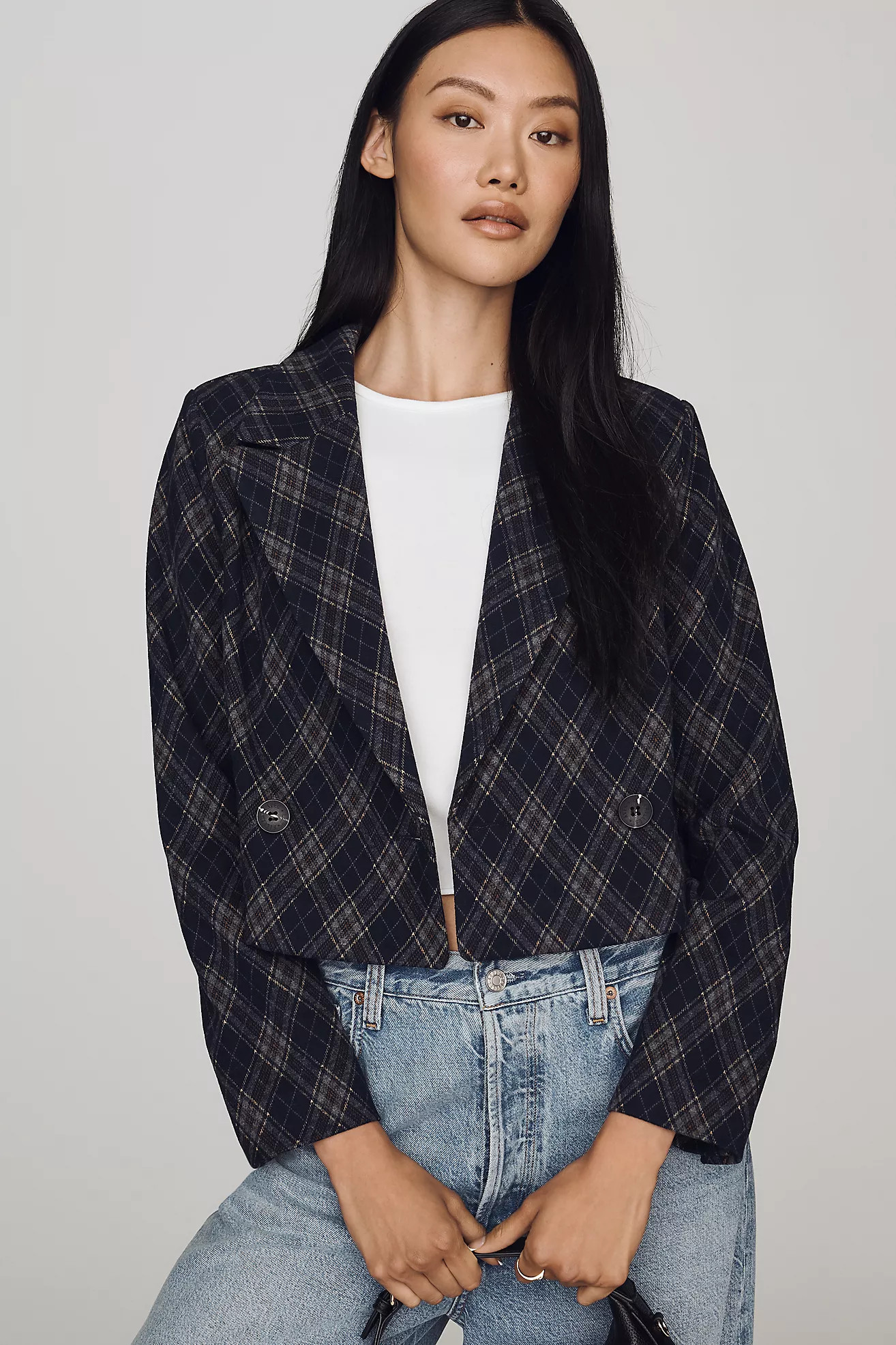 Avec Les Filles Cropped Knit Blazer | Anthropologie (US)