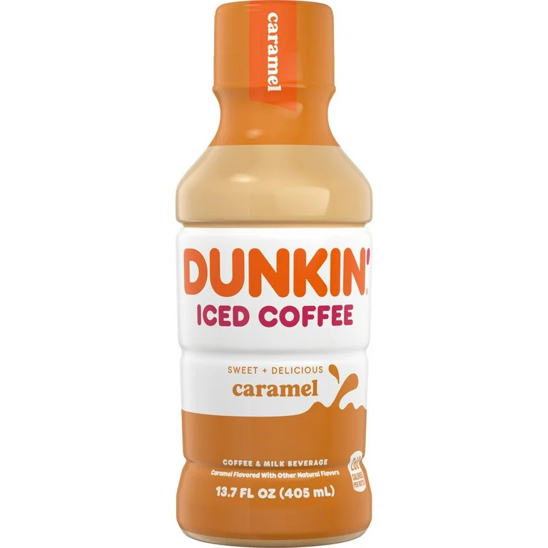 Dunkin' Iced Coffee Caramel Bottle, 13.7 fl oz | Walmart (US)