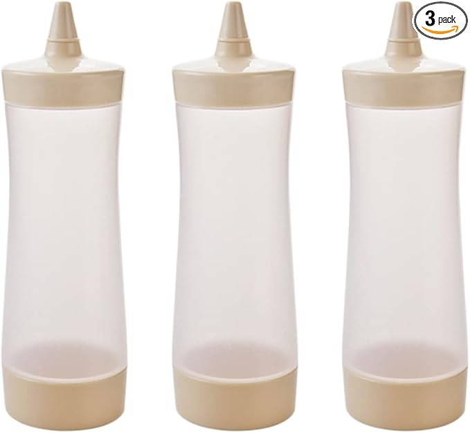 UPKOCH 3-Pack 12 oz Squeeze Bottles for Sauces - Includes Convenient Flip Top Caps and Leak-Proof... | Amazon (US)