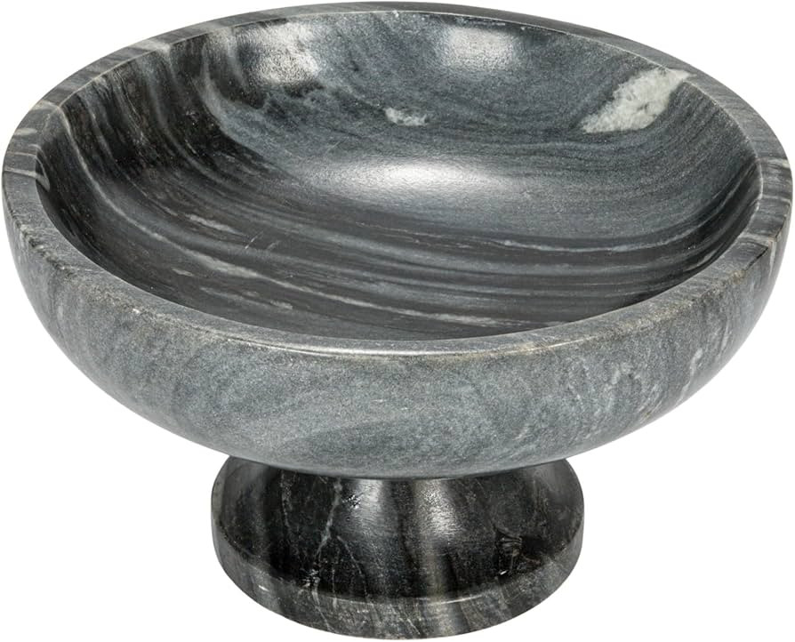 Bloomingville Marble Food Pedestal Bowl, Grey | Amazon (US)