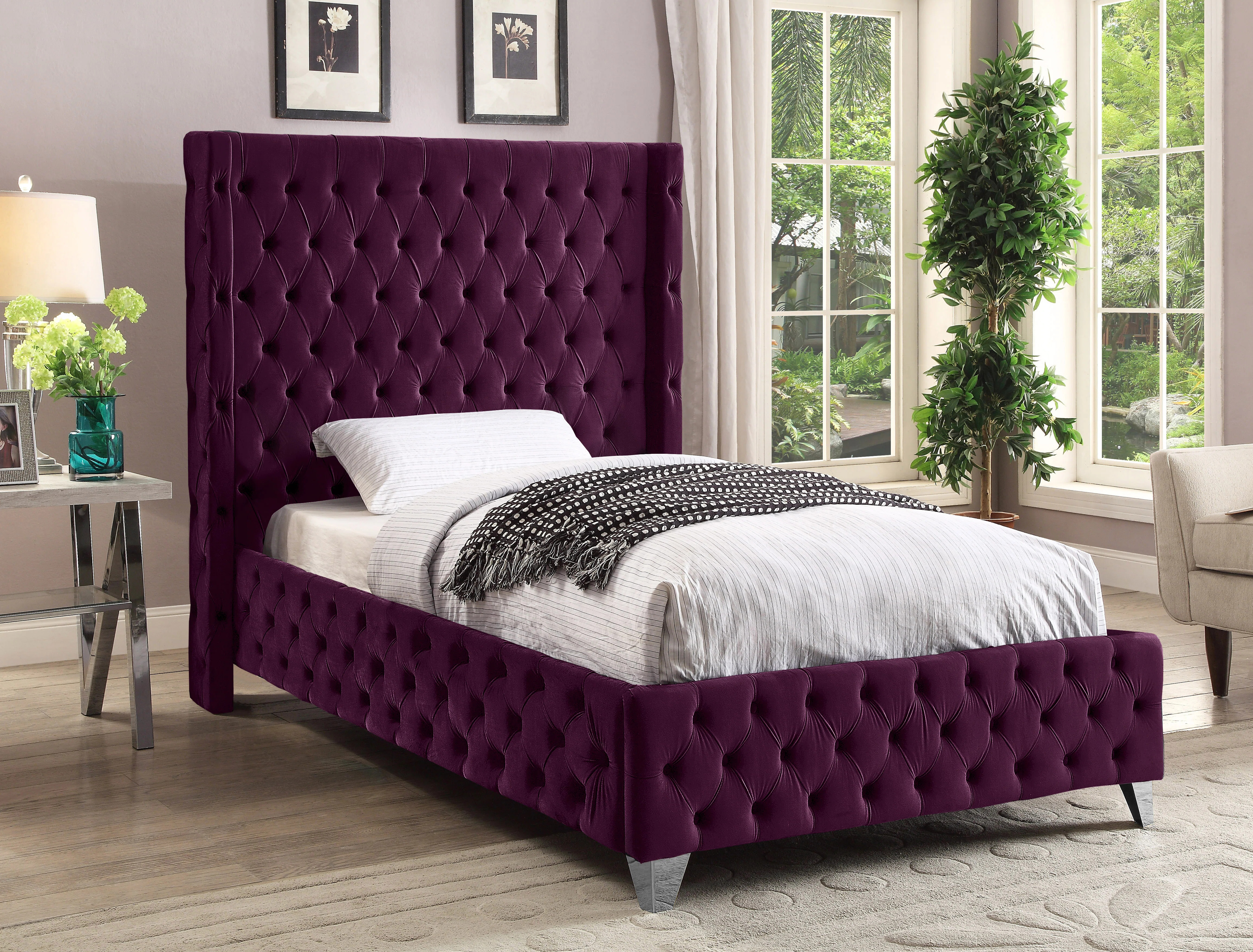 Dymonique Velvet Bed | Wayfair North America