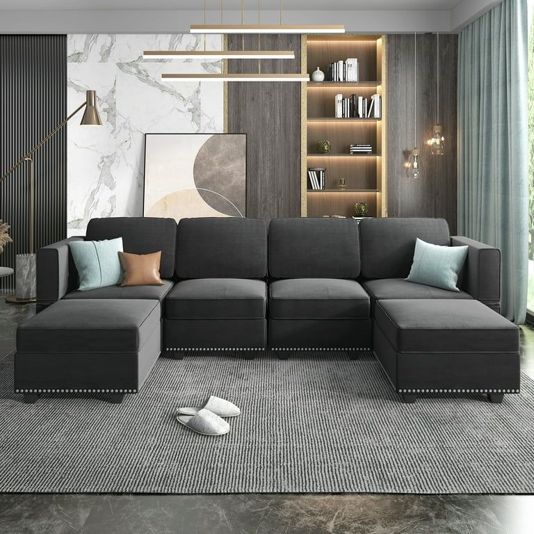 BALUS Modular Sectional Sofa, Convertible U L Shaped Sleeper Sofa, Convertible Sectional Sofa Cou... | Walmart (US)