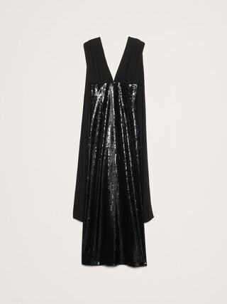 Sequin & Georgette Maxi Dress | Banana Republic (CA)