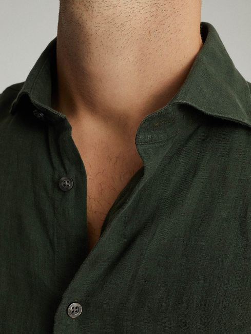 Linen Regular Fit Shirt | Reiss US