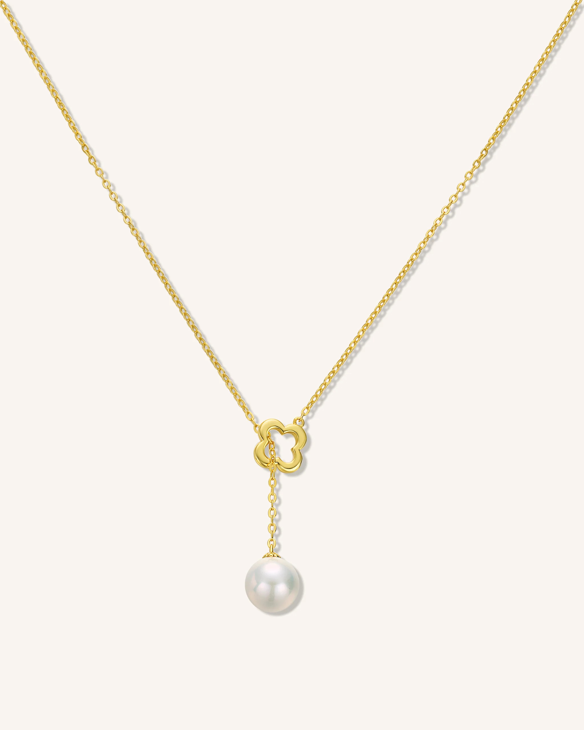 Drop Pearl Necklace | PEACHMIND