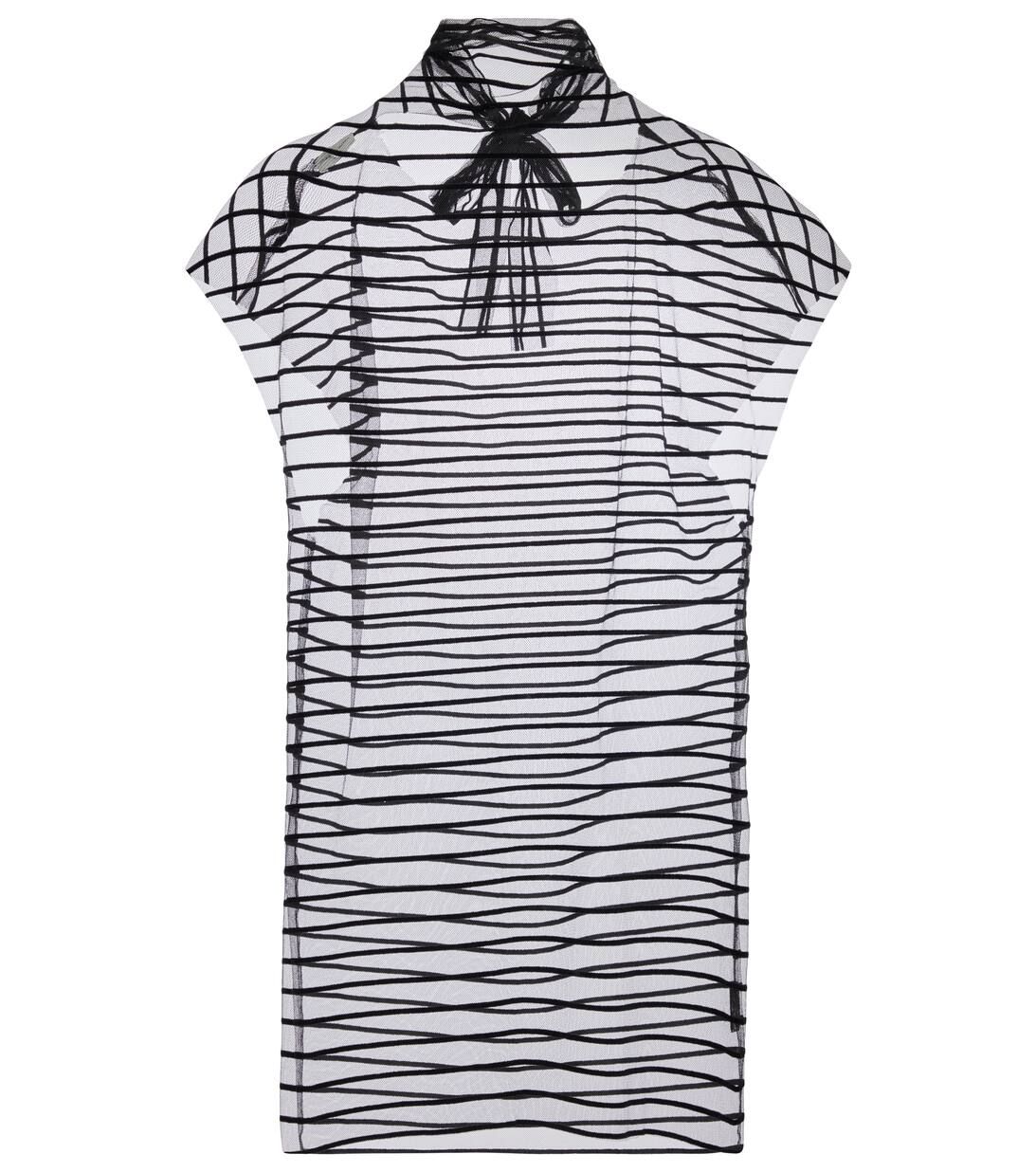 Striped mesh tie-neck top | Mytheresa (US/CA)