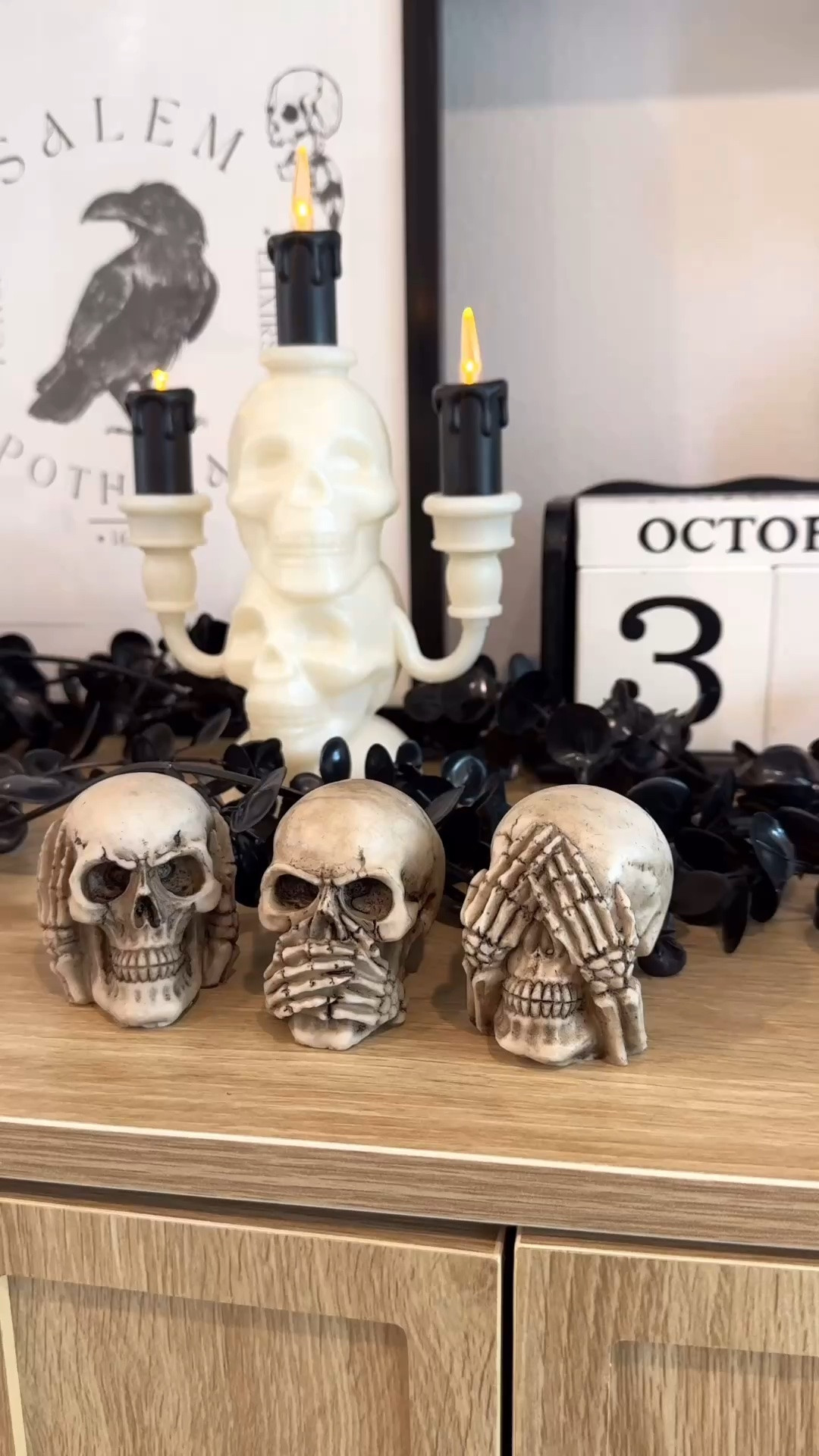if your decorating style is more warm, neutral, you don't have to sacrifice your aesthetic for Halloween🖤 

Think moody accents, soft textures, candles and a few spooky details layered into your everyday home.

I found these pieces at Wayfair and styled them for a Halloween look that still feels like me. 

#halloween #halloweendecor #halloweendecorations #halloweenhome #homedecor #spookyseason #modernhome

#LTKU #LTKSeasonal #LTKHome