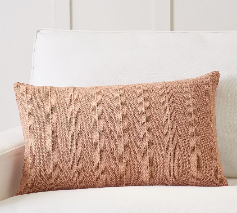 Relaxed Striped Lumbar Pillow Cover | Pottery Barn (US)