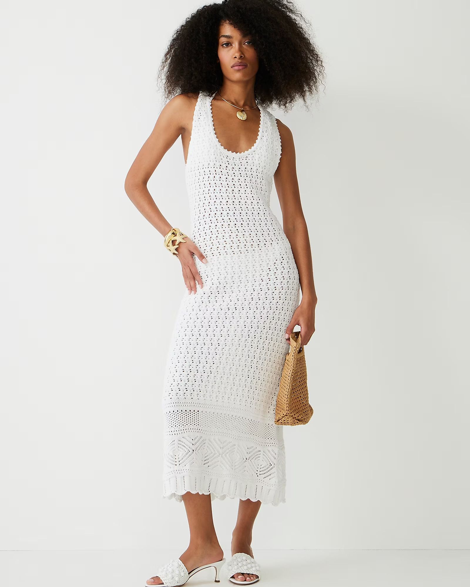 Limited-edition crochet maxi sweater-dress | J.Crew US