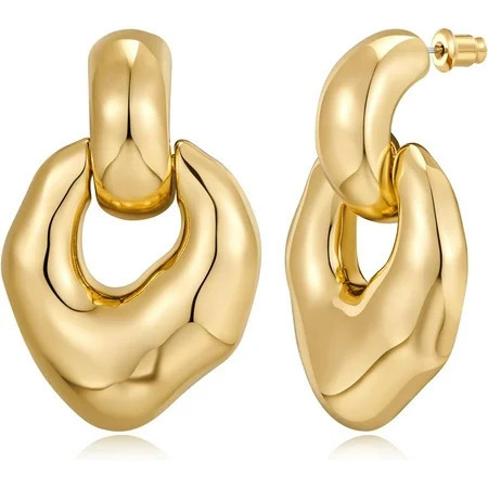 Gold Silver Hoop Dangle Earrings For Women Statement Retro Earrings Multiple Styles Jewelry for Birthday Party Jewelry | Walmart (US)