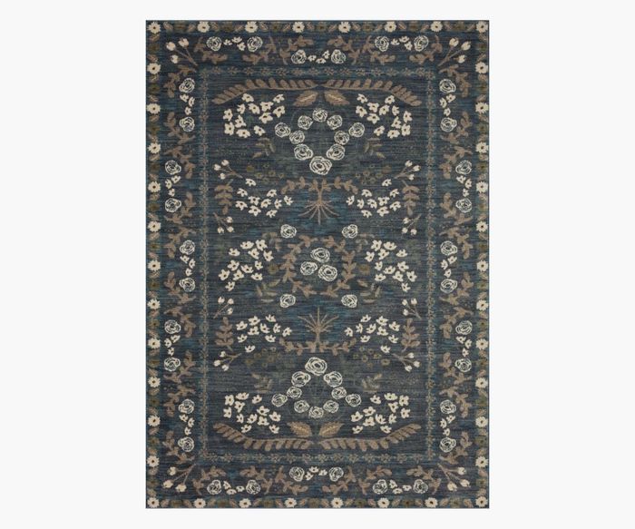 Fiore Florence Navy & Grey Power-Loomed Rug | Rifle Paper Co. | Rifle Paper Co.