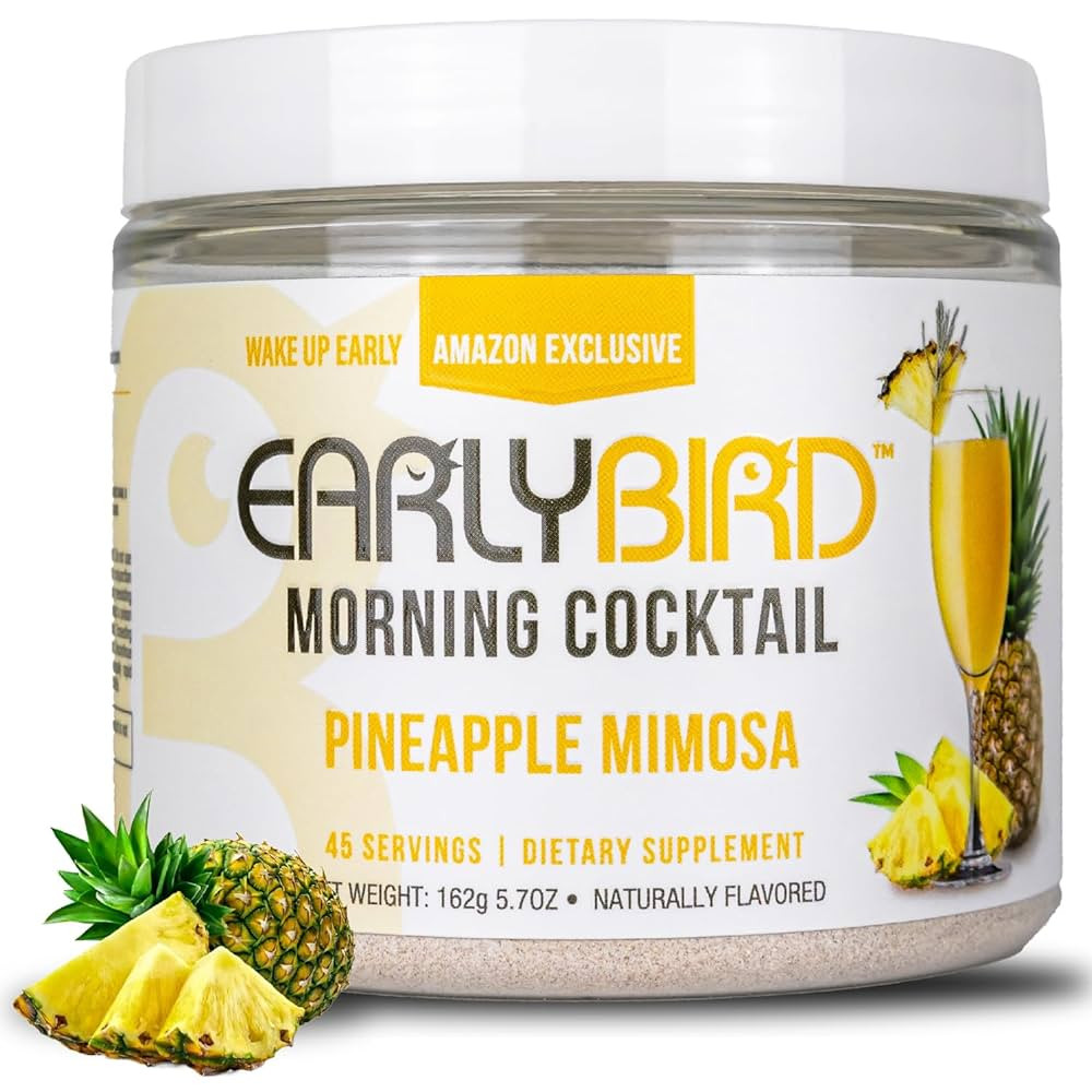 EarlyBird Morning Cocktail - Pineapple Mimosa 45 Servings - Clean Energy Drink (Natural Caffeine)... | Amazon (US)