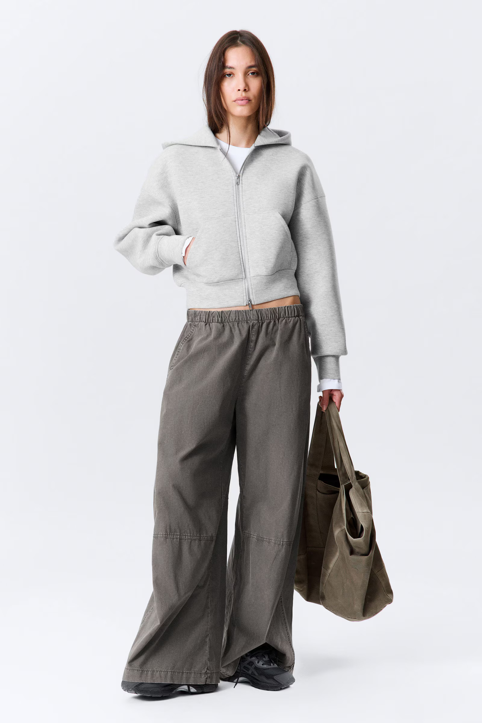 Danni Scuba Zip Hoodie | Weekday