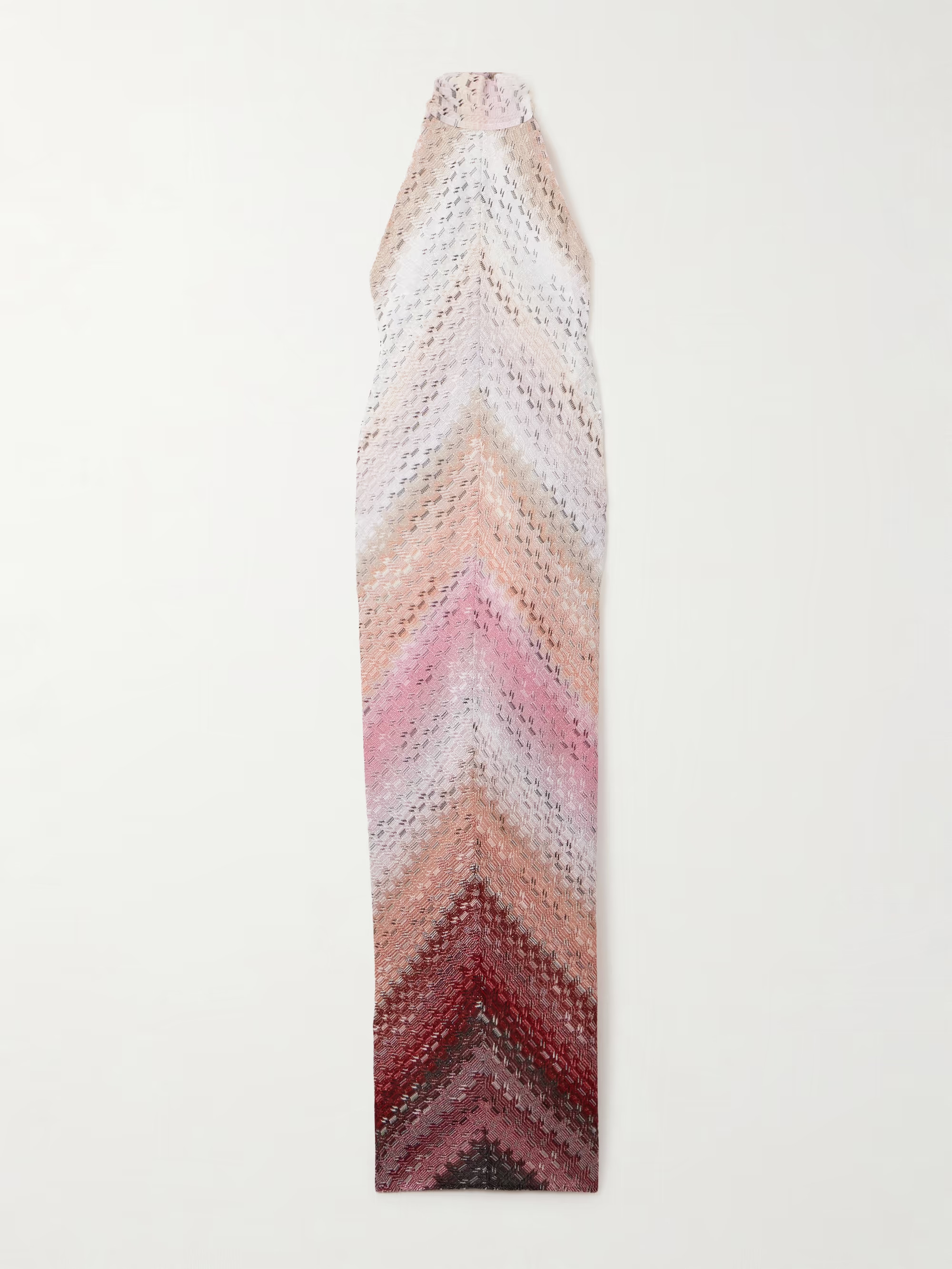 Metallic crochet-knit halterneck maxi dress | NET-A-PORTER (US)
