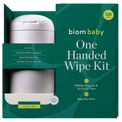 Biom 99% Water Hypoallergenic Baby Starter Kit - White - Fragrance Free - 120 wipes: Face, Hands, Nose, Whole Body, Diaper Area | Target
