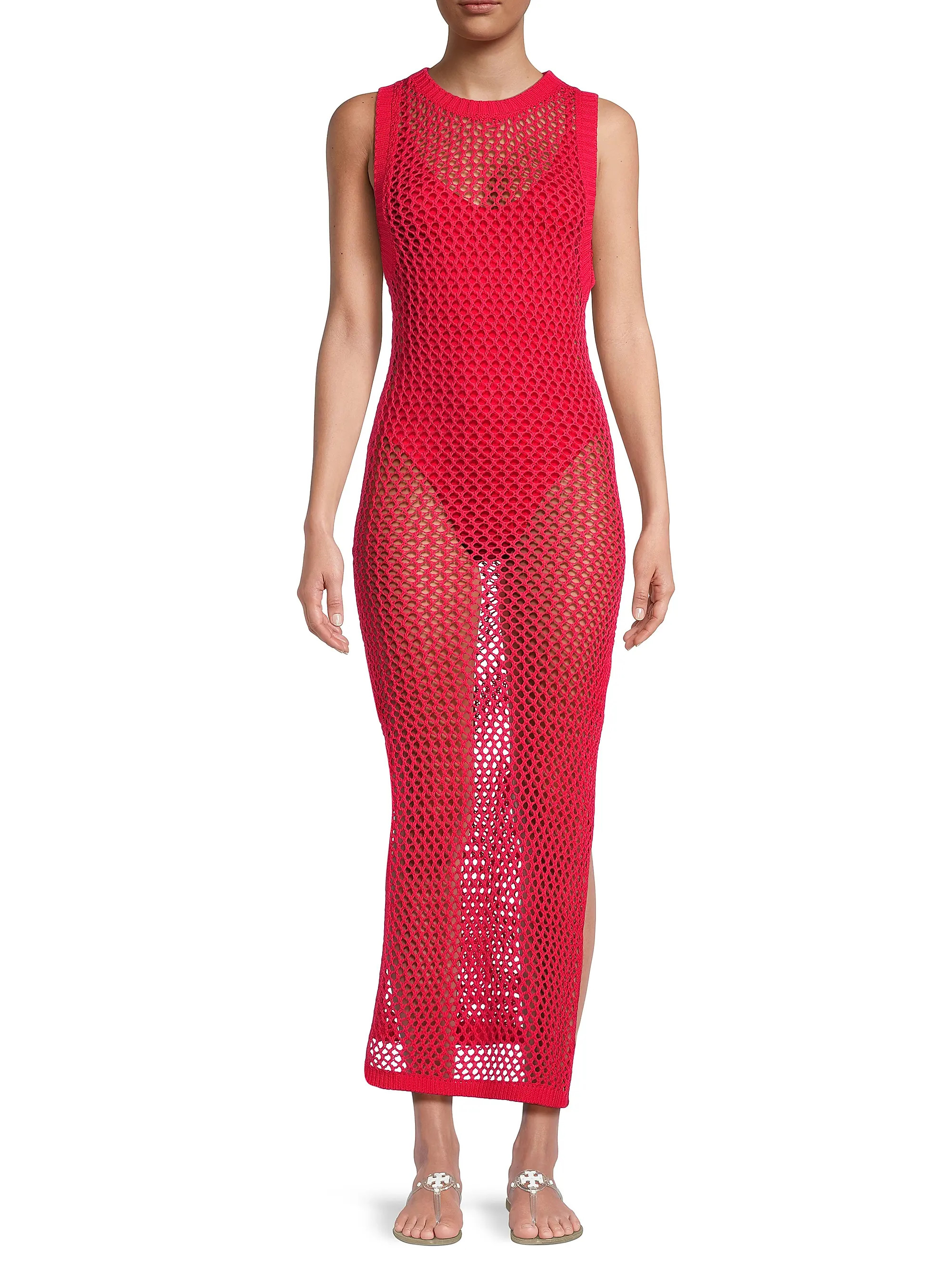 Beach Riot Holly Net Cover-Up Midi-Dress | Saks Fifth Avenue | Saks Fifth Avenue