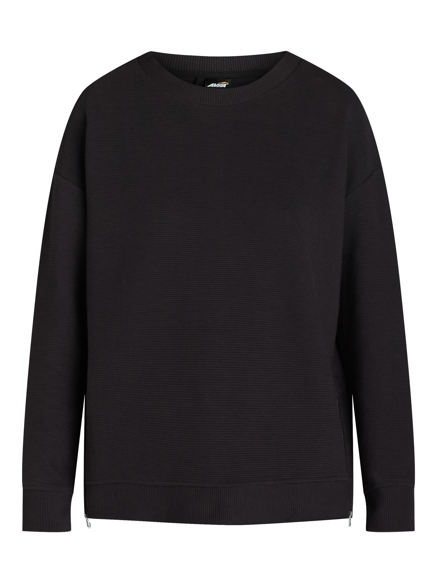 Avia Women's and Women's Plus Ottoman Crewneck Top with Long Sleeves, Sizes XS-4X | Walmart (US)