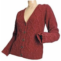 Eddie Bauer Cardigan Vintage 1980S Sweater Maroon Wine Tweed Wool Cashmere Blend Cable Knit Button F | Etsy (US)