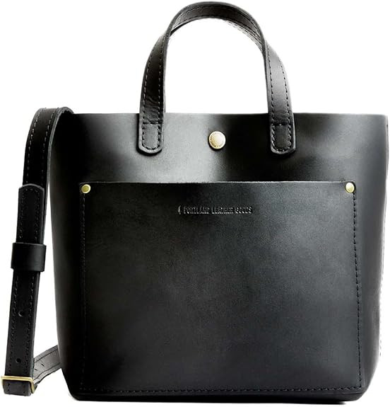 Portland Leather Goods Mini Snap Crossbody Tote Bag for Women – Handmade, Snap Closure, Durable... | Amazon (US)