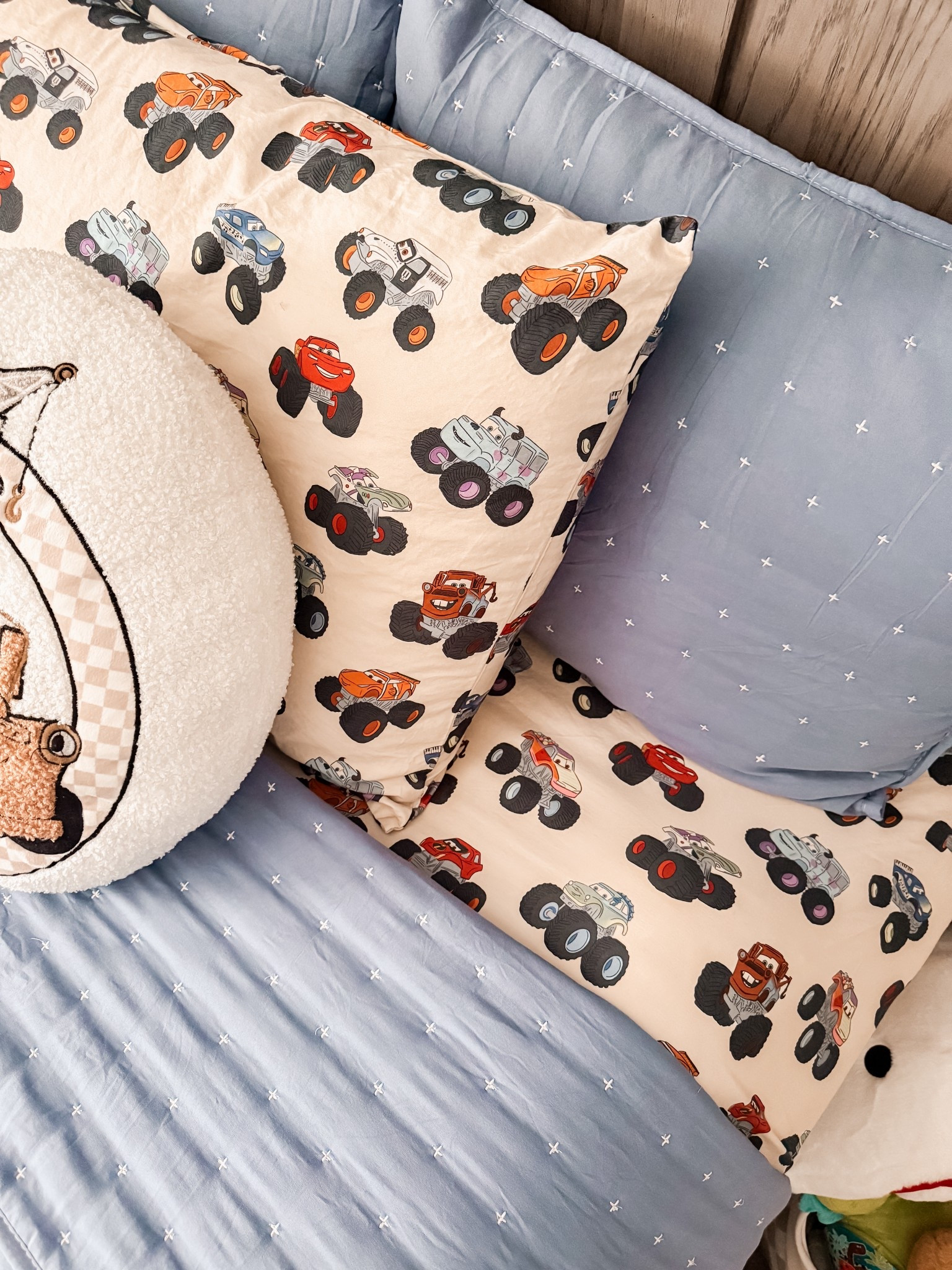 Monster truck loving boy got new bedding!! Sheets from magical little babes! 

Other bedding from Amazon! Amazing quality 

#LTKKids #LTKHome #LTKFindsUnder50