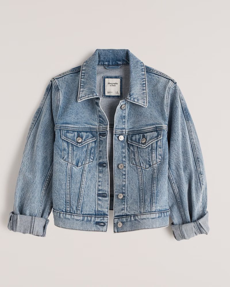 Women's 80s Denim Jacket | Women's Coats & Jackets | Abercrombie.com | Abercrombie & Fitch (US)