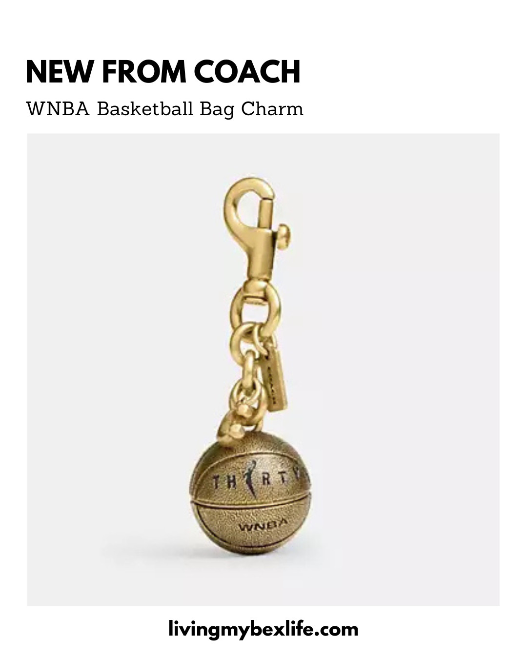 New from Coach: WNBA Basketball Bag Charm | purse charm, women's basketball, ncaa 

 #LTKootd #LTKfitnessgoals #LTKTravel