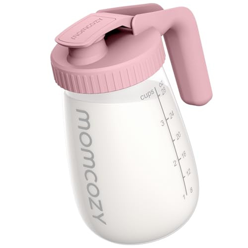 Momcozy Breast Milk Pitcher, Resistant to Heat and Cold Abrupt Temp Swings, No Leak Breast Milk Fridge Storage Container With Wide Mouth, Fast Baby Formula Maker, Breastfeeding Essentials, Pink | Amazon (US)