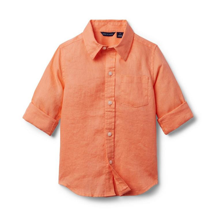 Linen Roll-Cuff Shirt | Janie and Jack