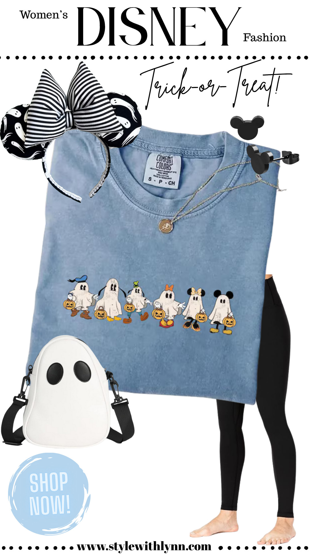 👻 Trick-or-treat, but make it Disney! This adorable Halloween tee featuring Mickey & friends in ghost costumes is screaming park day perfection 🎃✨ Styled with comfy leggings, ghost crossbody bag, and spooky Minnie ears — this look is cute, casual, and boo-tifully magical!

🖤 Shop this Disney Halloween outfit before it vanishes!
#DisneyHalloweenStyle #GhostGangDisney #DisneyFallFashion #DisneyOutfitInspo #SpookyDisneyLooks #LTKDisney #LTKHalloween #DisneyStyleWithLynn #DisneyMomOutfits #LTKFallStyle

 

 