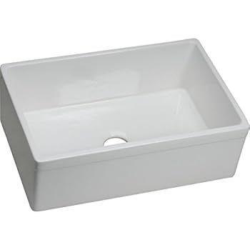 Elkay Fireclay SWUF28179WH Single Bowl Farmhouse Sink | Amazon (US)