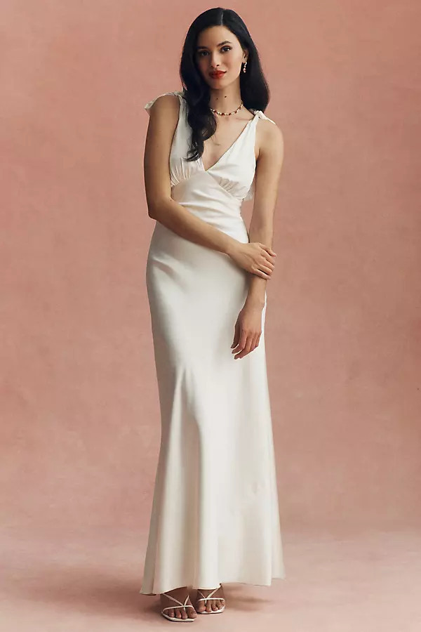 Pernille Sleeveless V-Neck Silk Maxi Dress | Anthropologie (US)