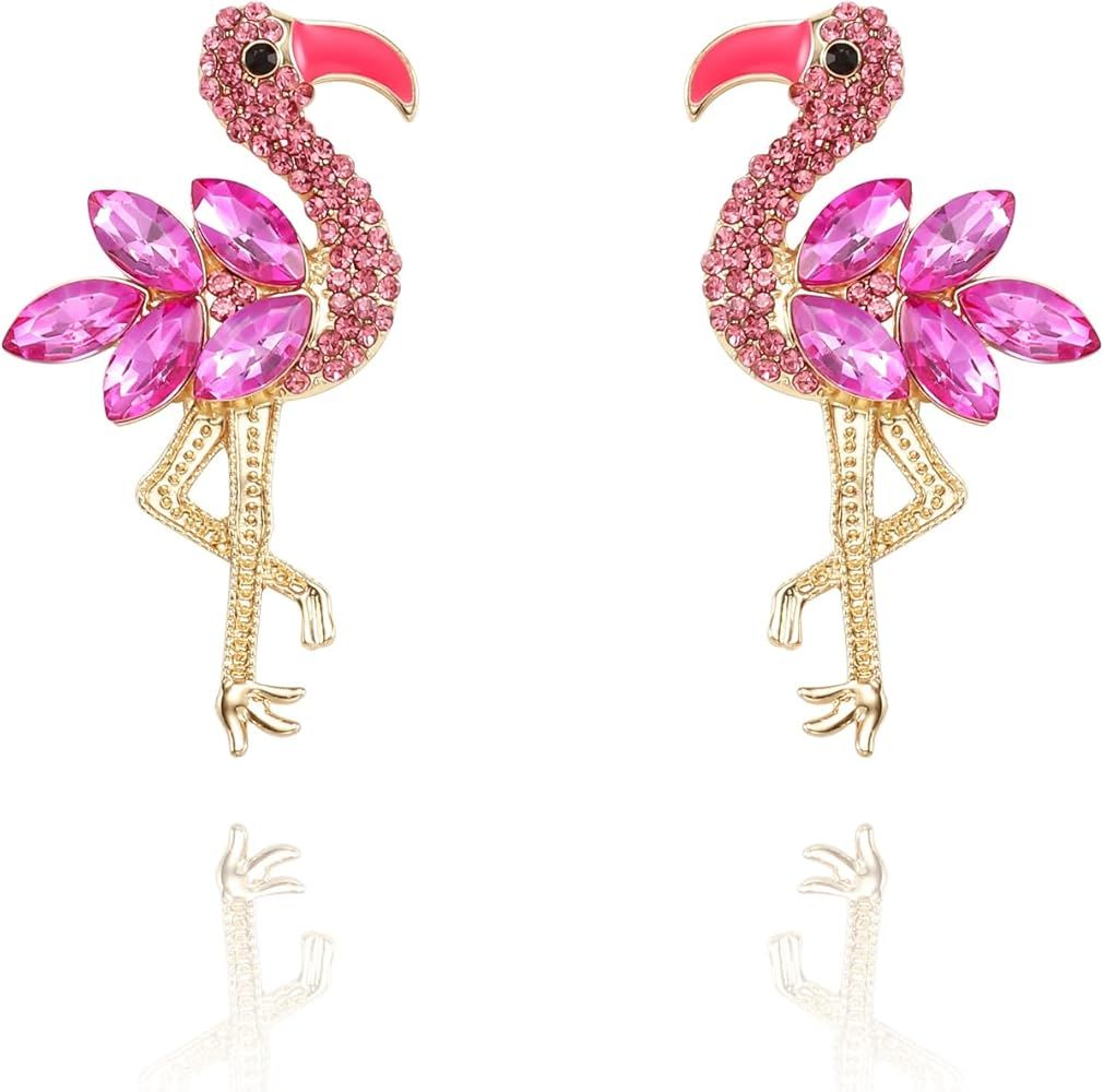 Valentine's Day Gifts Pink Flamingo Earrings for Women Christmas Jewelry Gifts | Amazon (US)