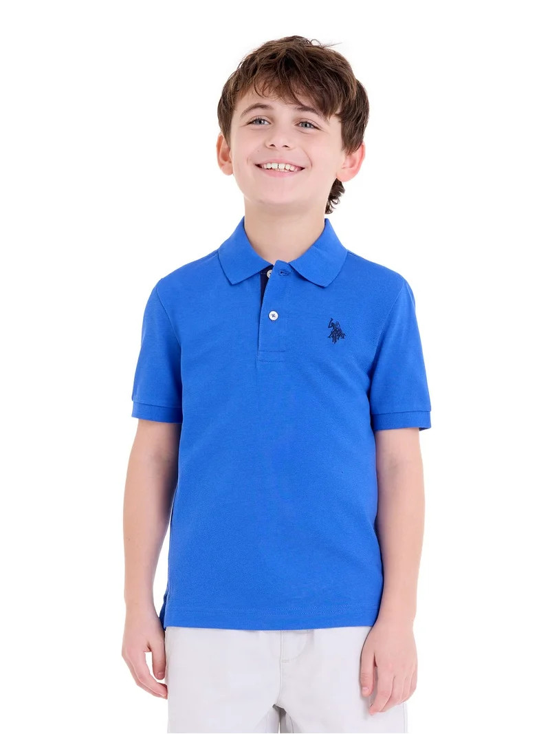 U.S. Polo Assn. Boys Pique Polo Shirt, Sizes 4-18 | Walmart (US)