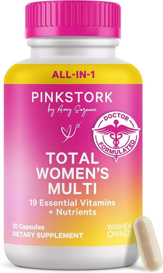 Pink Stork Total Women's Multivitamin - 19 Essential Vitamins for Women & Nutrients – Energy, M... | Amazon (US)