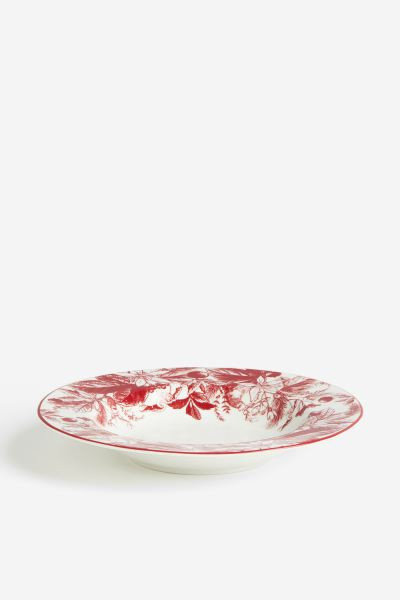 Deep Porcelain Plate - Red/holiday motif - Home All | H&M US | H&M (US + CA)