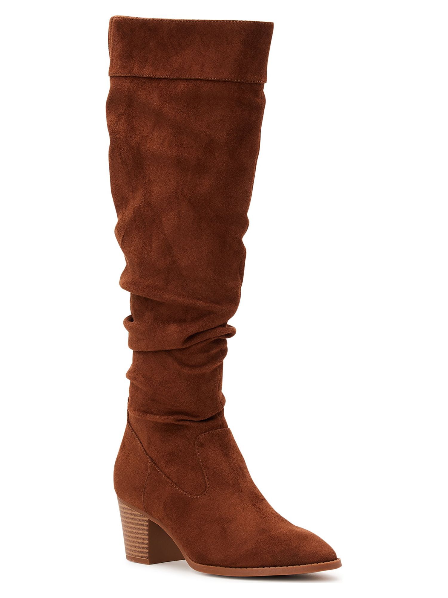 Time and Tru Women's Tall Heeled Slouch Boots, Sizes 6-11 | Walmart (US)