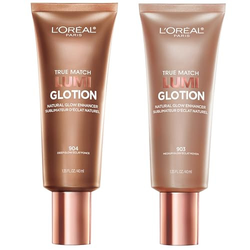 L'Oréal Paris True Match Lumi Glotion Medium and Deep Bundle, Highlighter and Bronzer For Radiant Glow, Pack of 2 | Amazon (US)