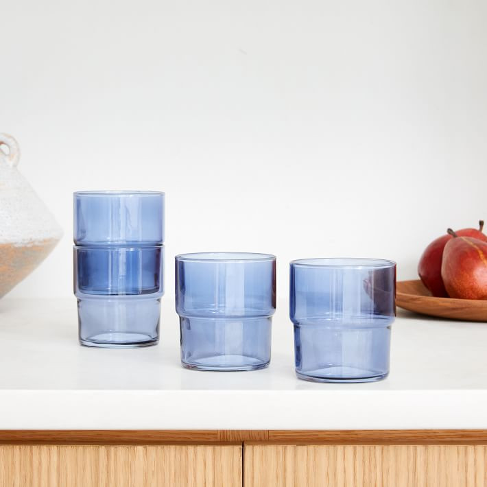 Essential Stacking Drinking Glass Collection | West Elm (US)