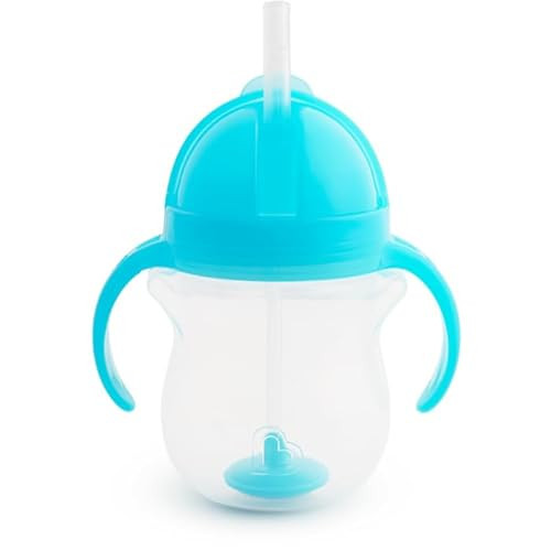 Munchkin Weighted Straw Sippy Cups for Toddlers 7oz, Leak Proof, Easy to Hold - Great toddler cups with straws, Supports Straw-use Education, Straw Cups (Blue) | Amazon (US)