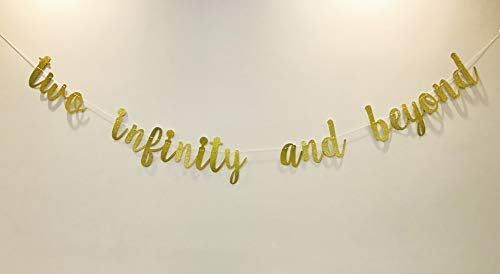 Two Infinity and Beyond, 2-year-old birthday banner, 2nd Birthday Party Banner, 2nd Birthday Glitter | Amazon (US)